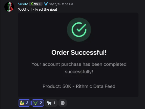 Susito shares a successful free account order and thanks Fred