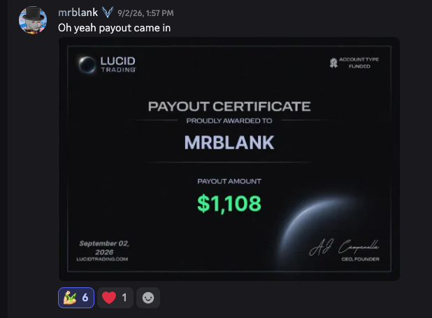 Community member sharing another payout certificate